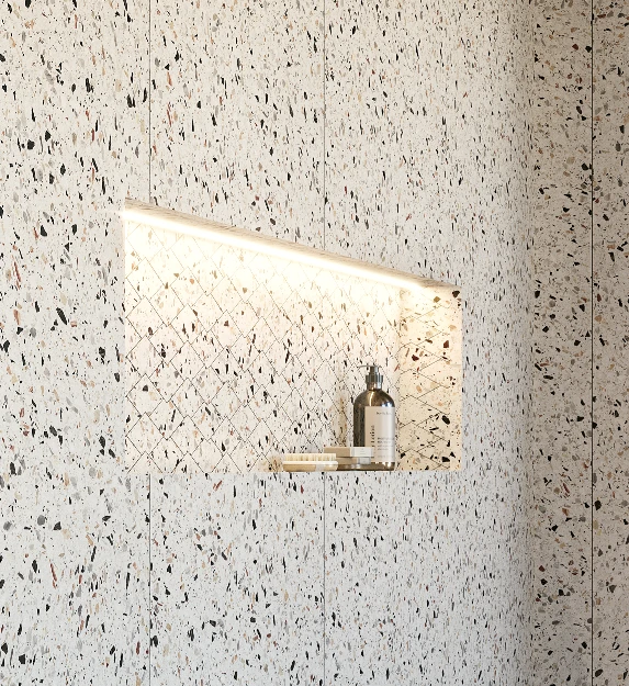Terrazzo Allure™ Venice Diamond Matte Flooring visualization by MILE®stone